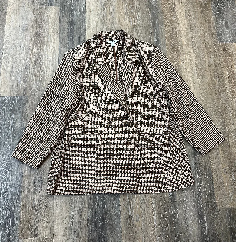 Blazer By Old Navy In Brown & Cream, Size: Xxl