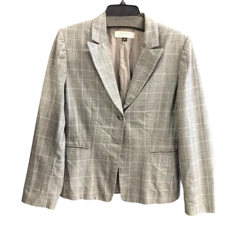 Blazer By Tahari By Arthur Levine In Grey, Size: 10