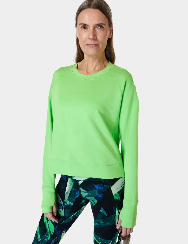 After Class Crop Sweatshirt - Zest Green